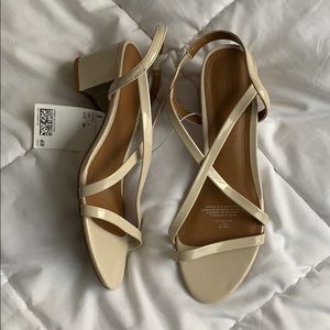 H & M Nude Patent Heel Sandals